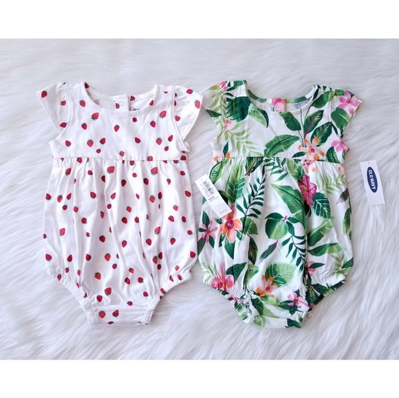Old Navy Other - 🍓NWT Old Navy Printed Rompers Size 3-6 Months🌺